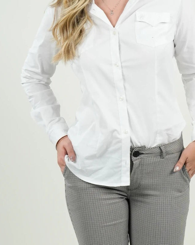 Blusa Blanca Clásica de Mujer