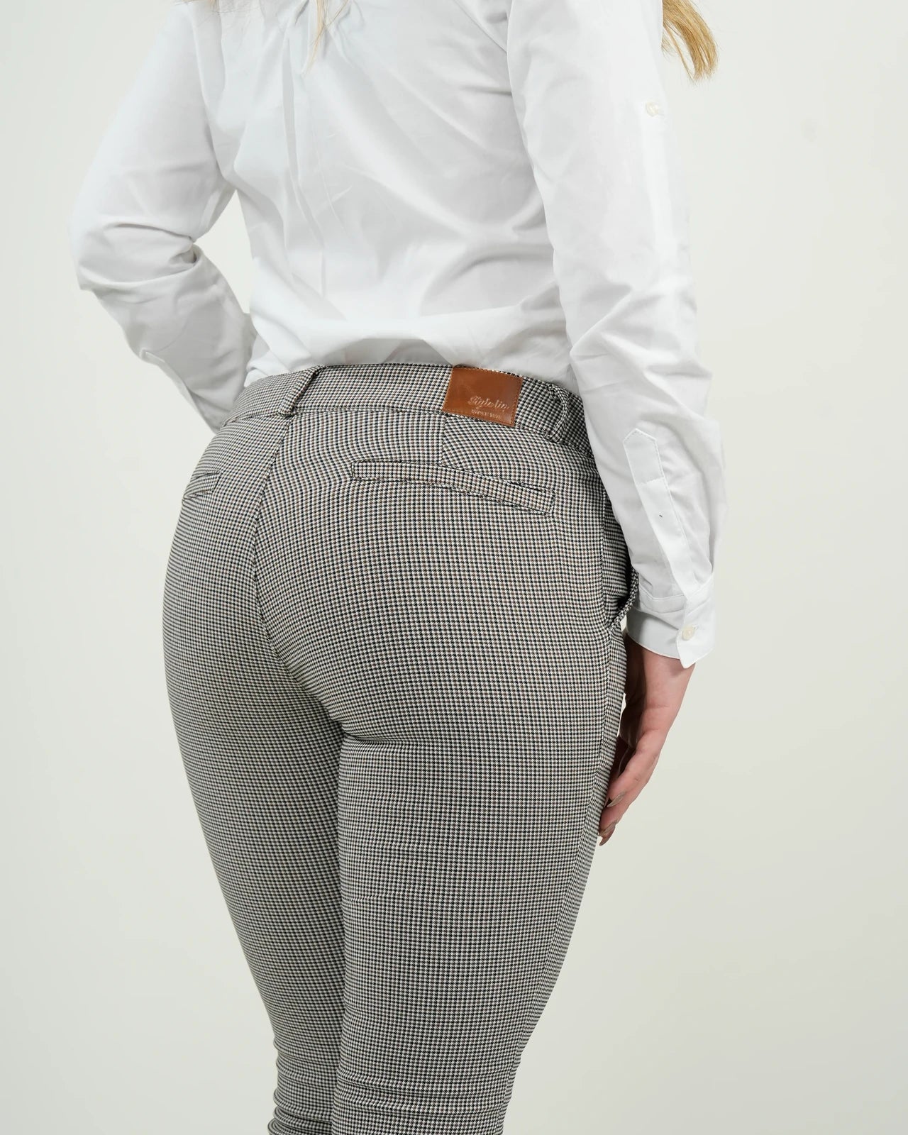 Pantalón Mujer Slim Fit Cuadro Vichy