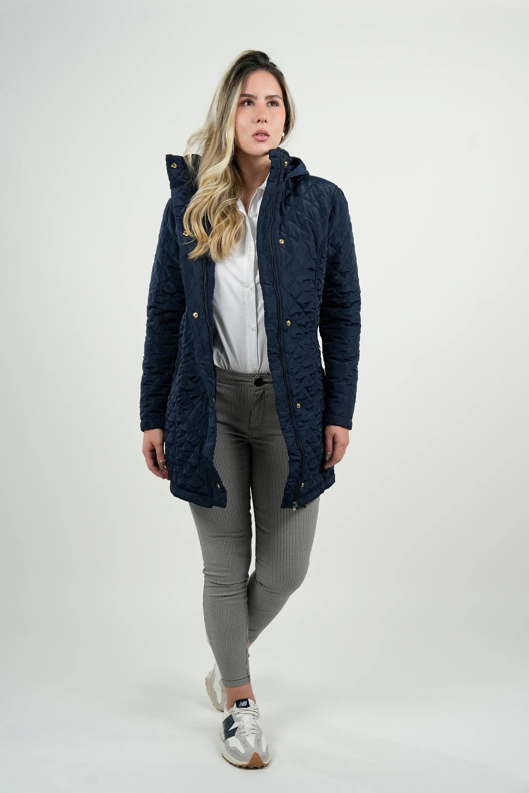 Chaqueta Mujer Acolchada Azul Marino
