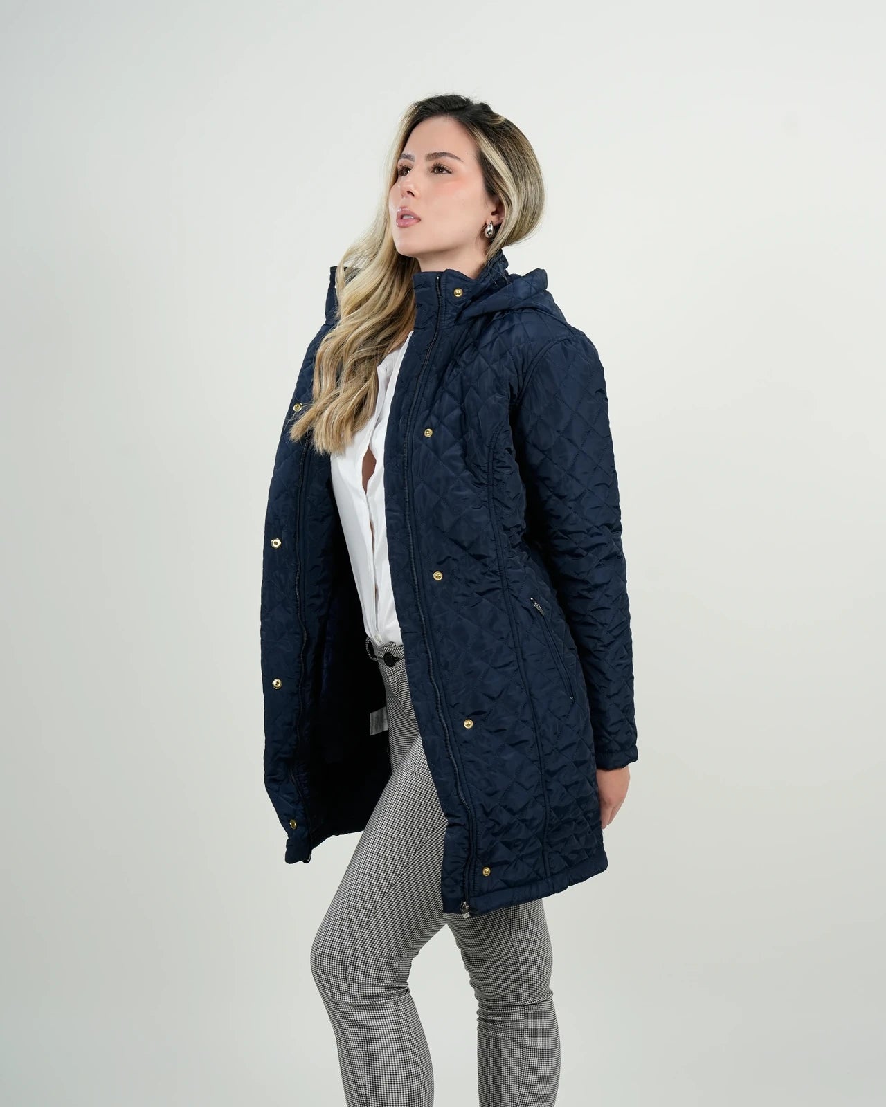 Chaqueta Mujer Acolchada Azul Marino