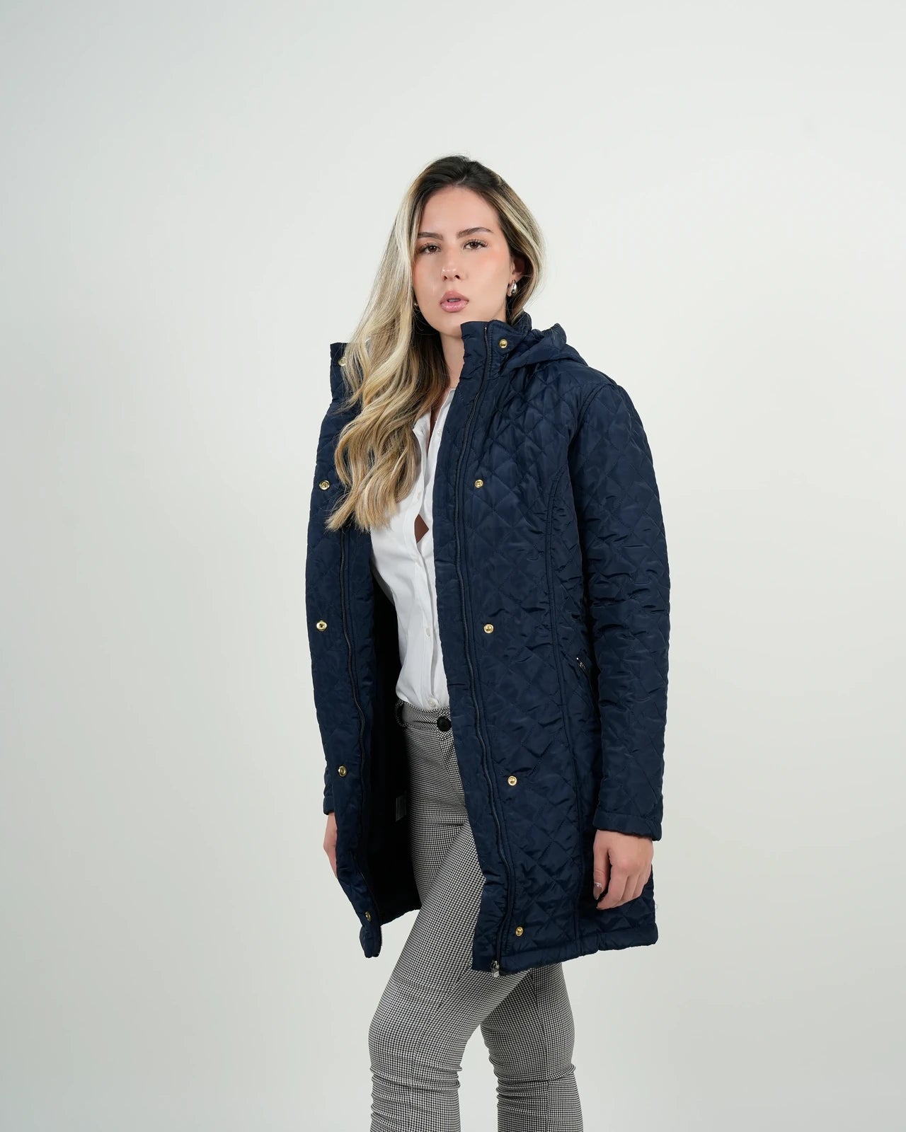 Chaqueta Mujer Acolchada Azul Marino
