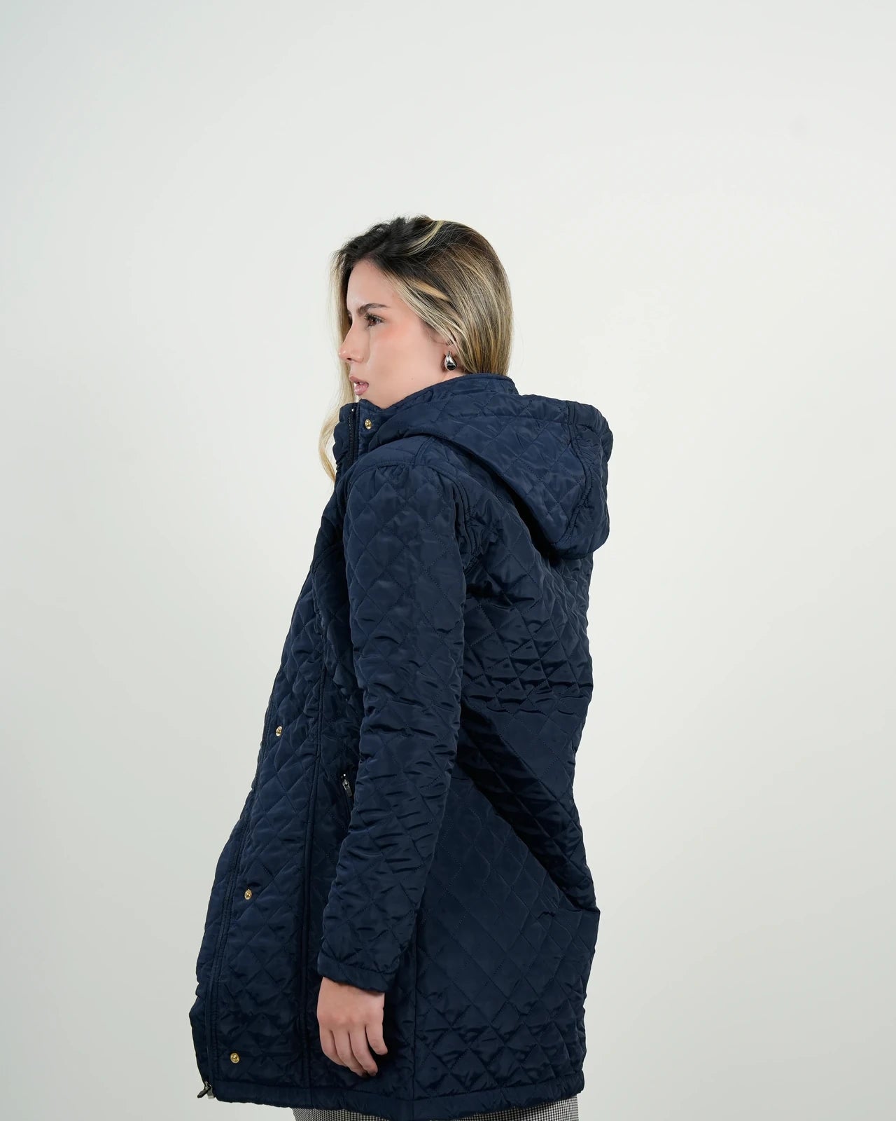 Chaqueta Mujer Acolchada Azul Marino