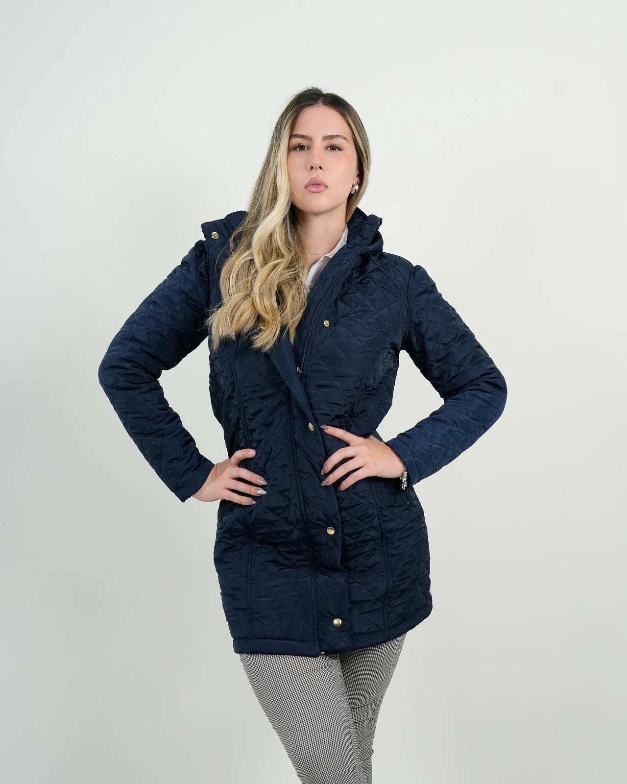 Chaqueta Mujer Acolchada Azul Marino