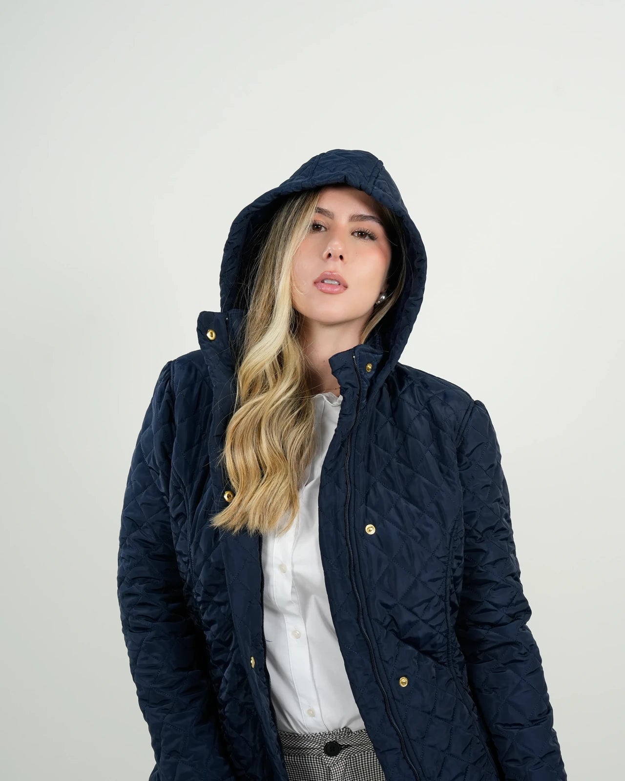 Chaqueta Mujer Acolchada Azul Marino