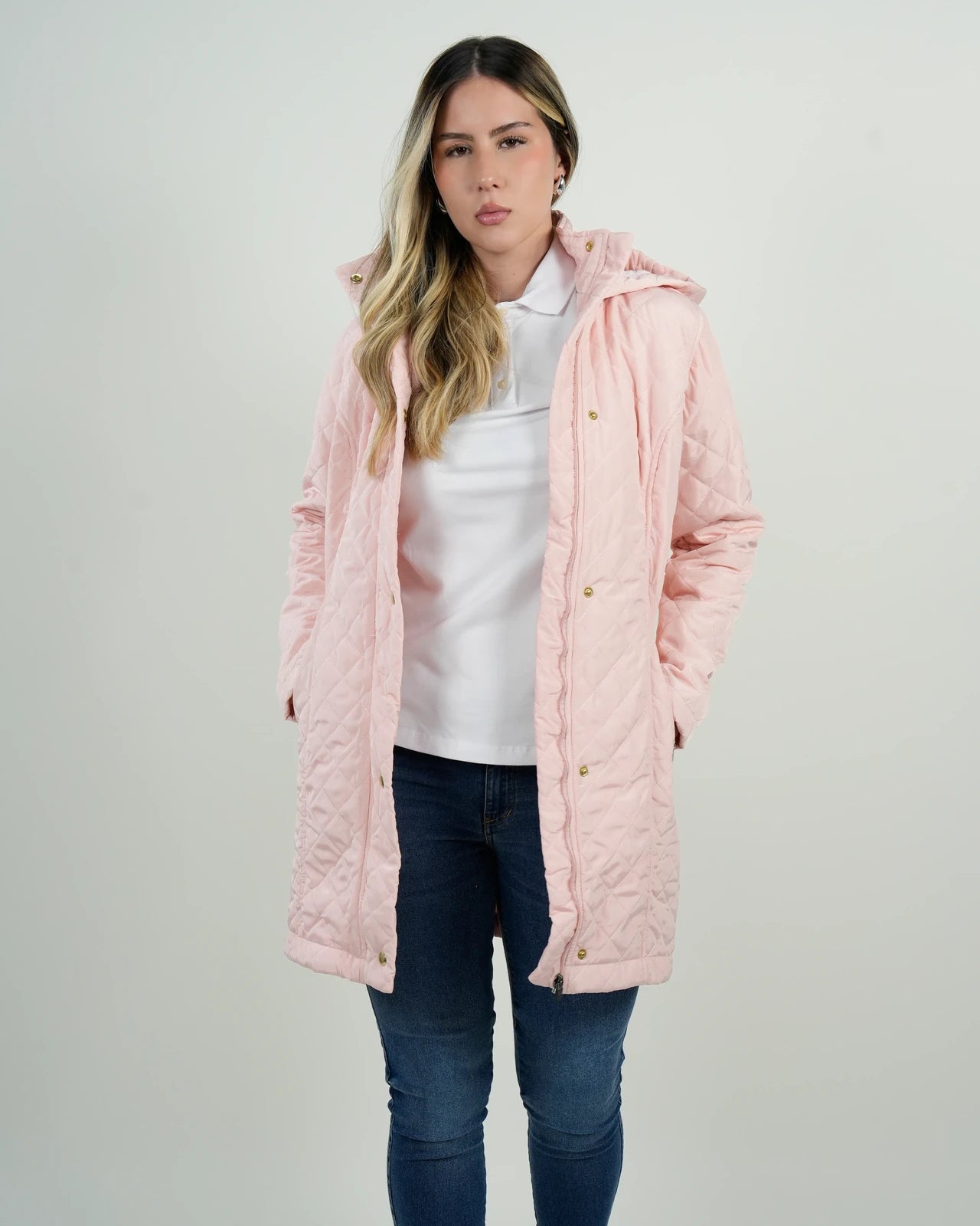 Chaqueta Acolchada Mujer Rosa