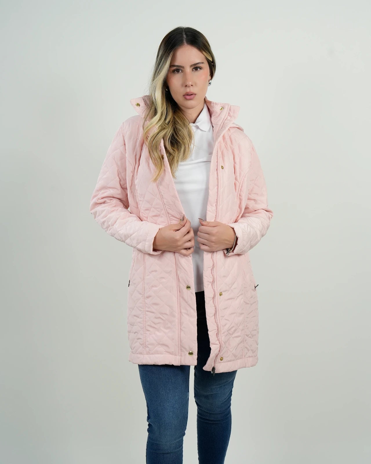 Chaqueta Acolchada Mujer Rosa
