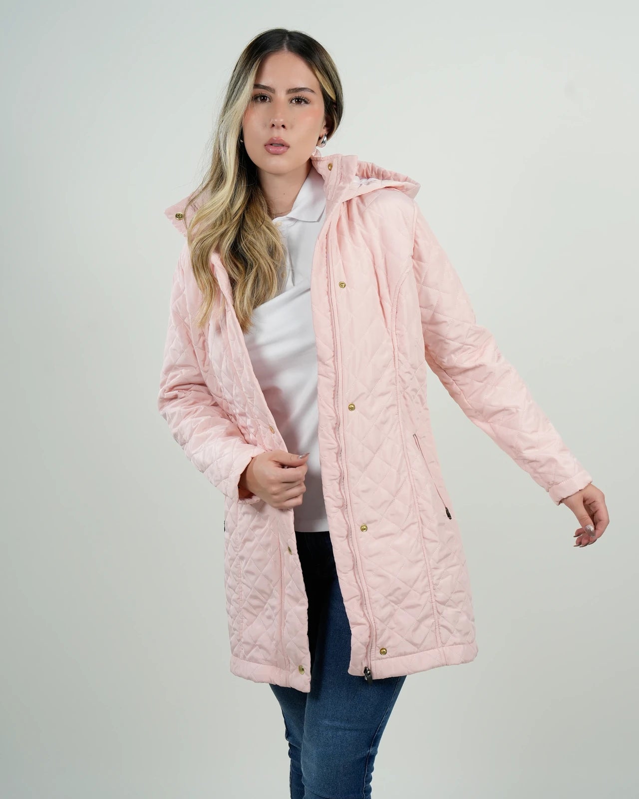 Chaqueta Acolchada Mujer Rosa