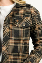Chaqueta Mujer Cuadros Café