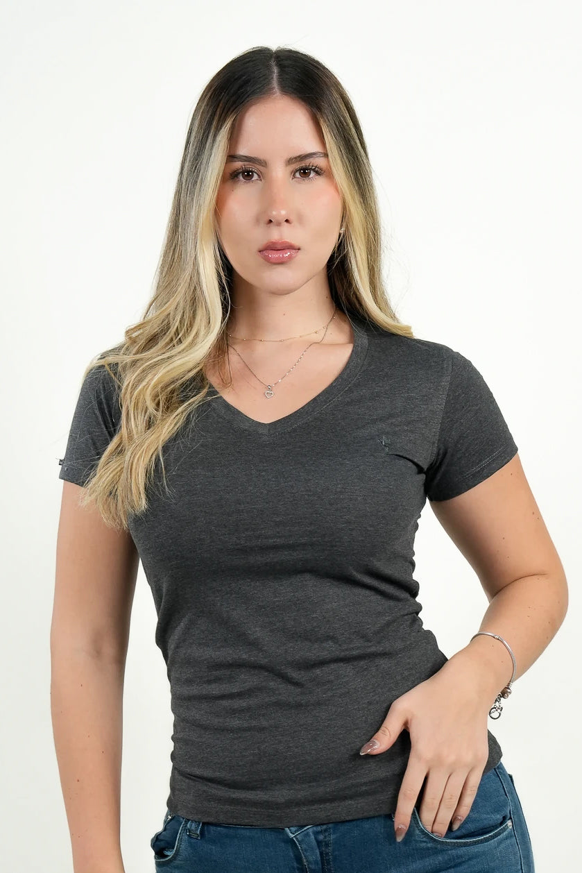 Camiseta Pembroke Gris Escote V