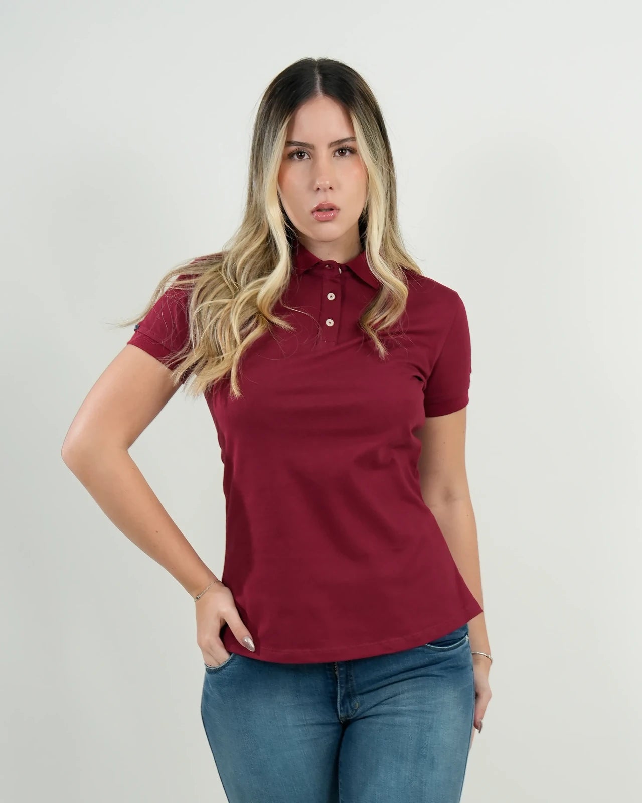Polo Cavendish Burdeos Clásico