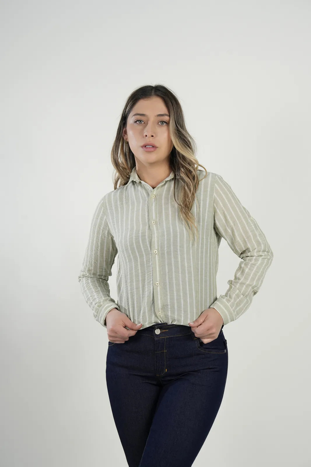 Camisa Olive Stripes
