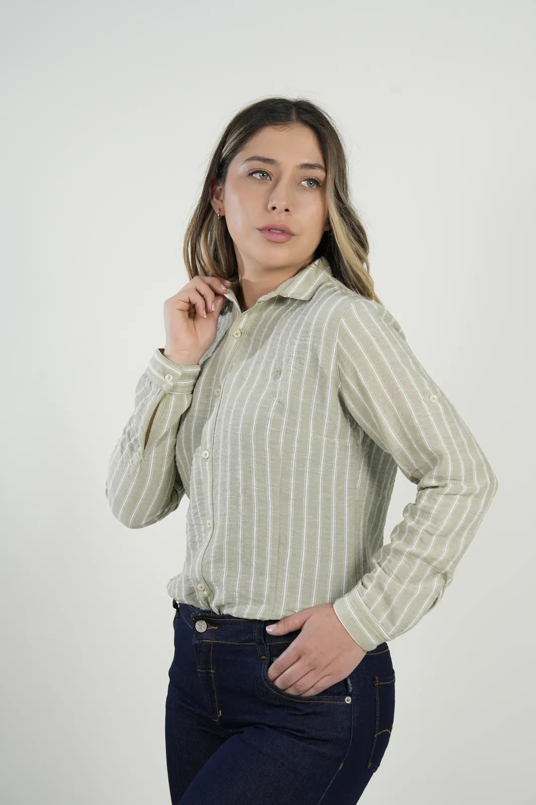 Camisa Olive Stripes