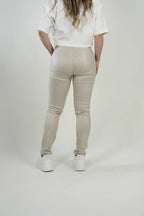 Pantalón Leather Touch Beige