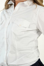 Camisa Blanca de Bolsillos