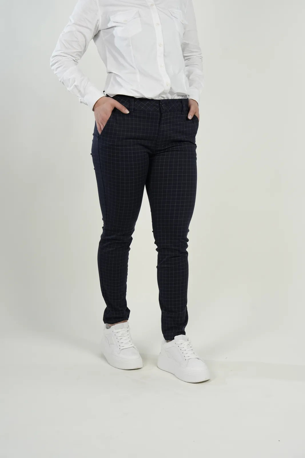 Pantalón Cuadriculado Mujer