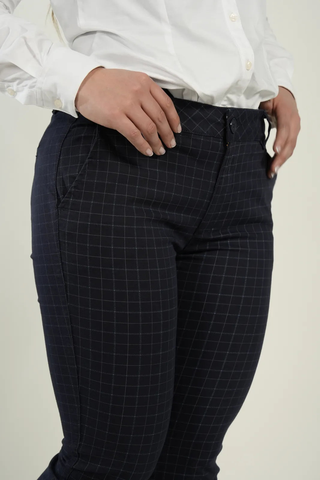 Pantalón Cuadriculado Mujer