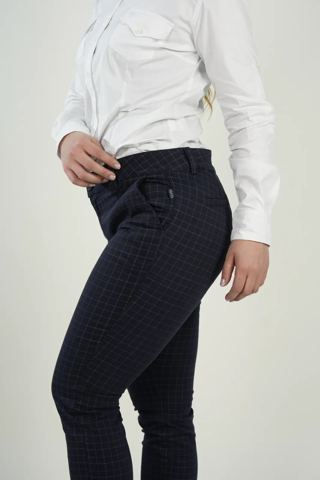 Pantalón Cuadriculado Mujer