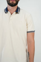 Polo Cream Navy Trim
