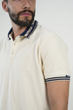 Polo Cream Navy Trim