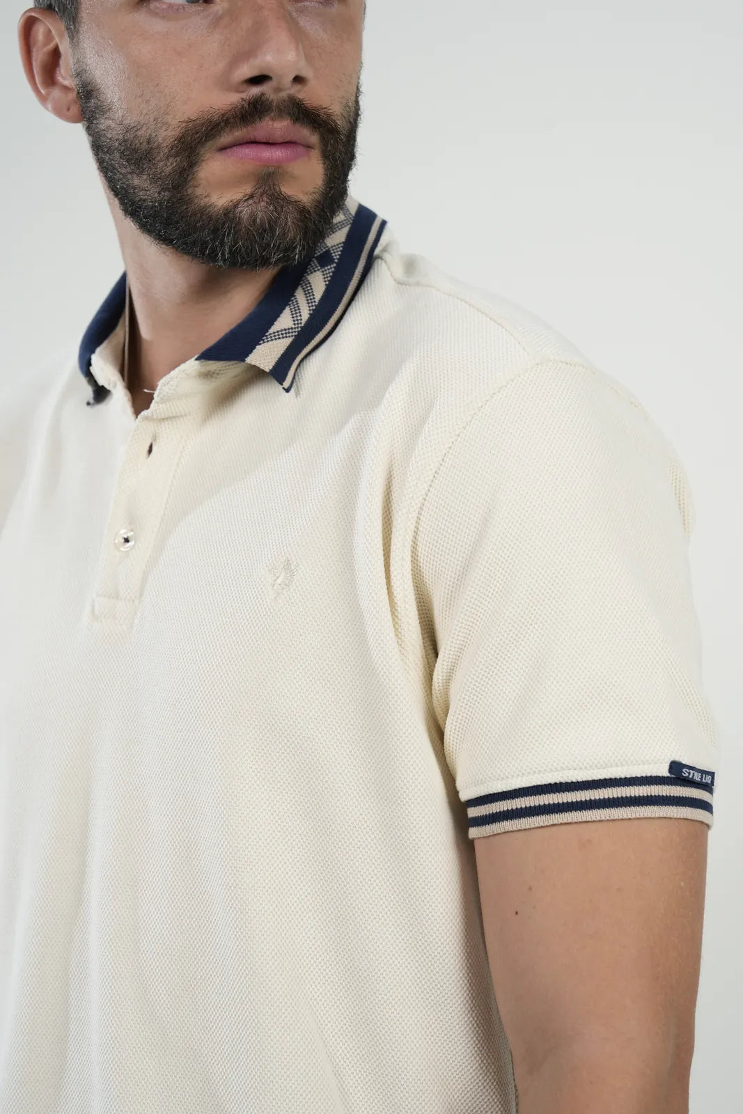 Polo Cream Navy Trim