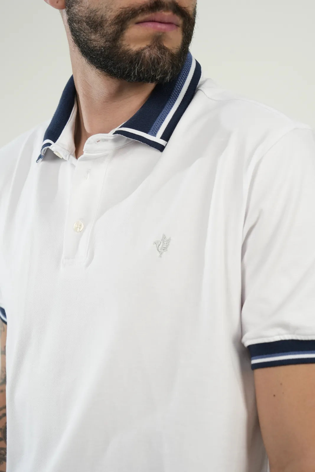 Polo White Navy Trim