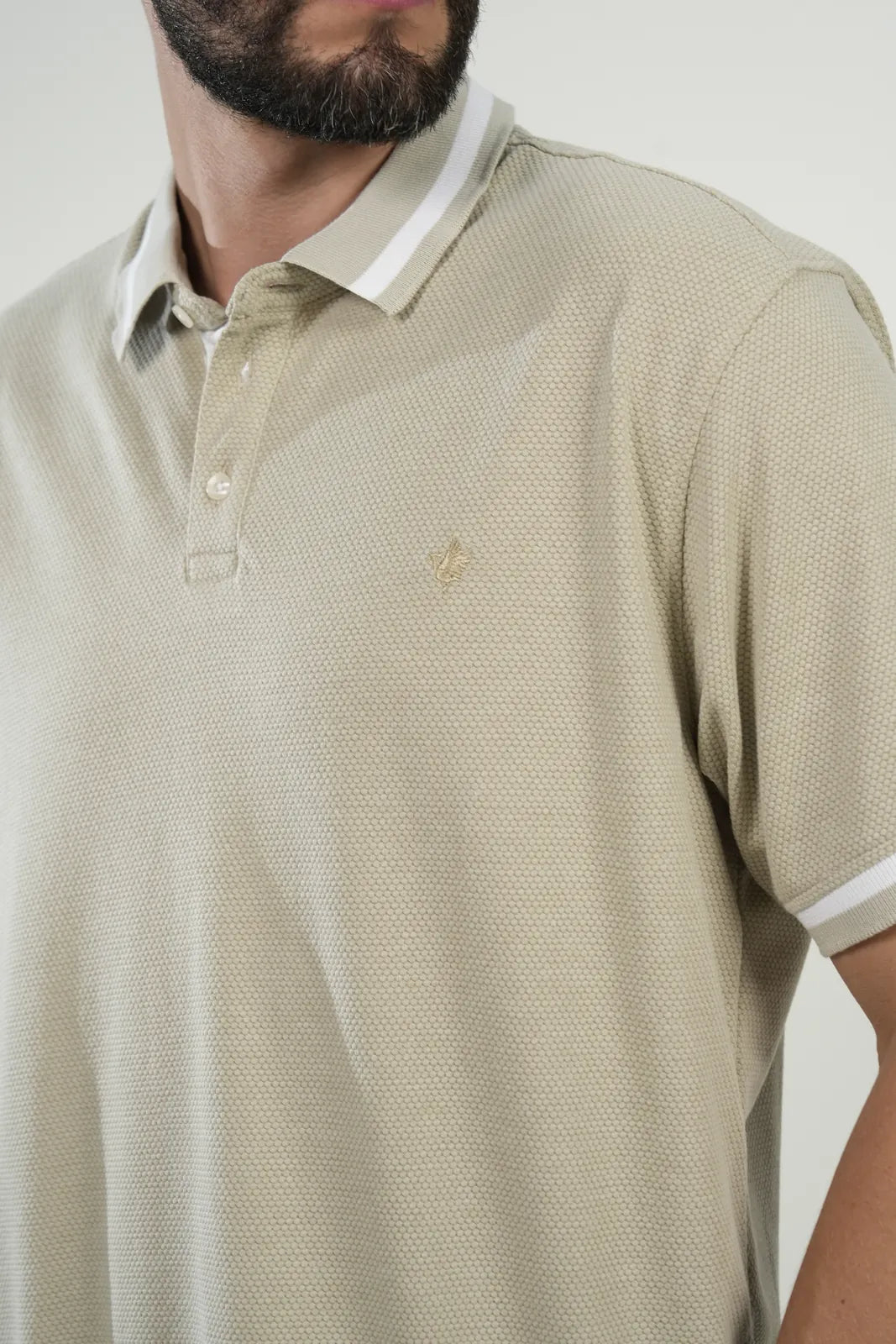 Polo Beige Textured Classic