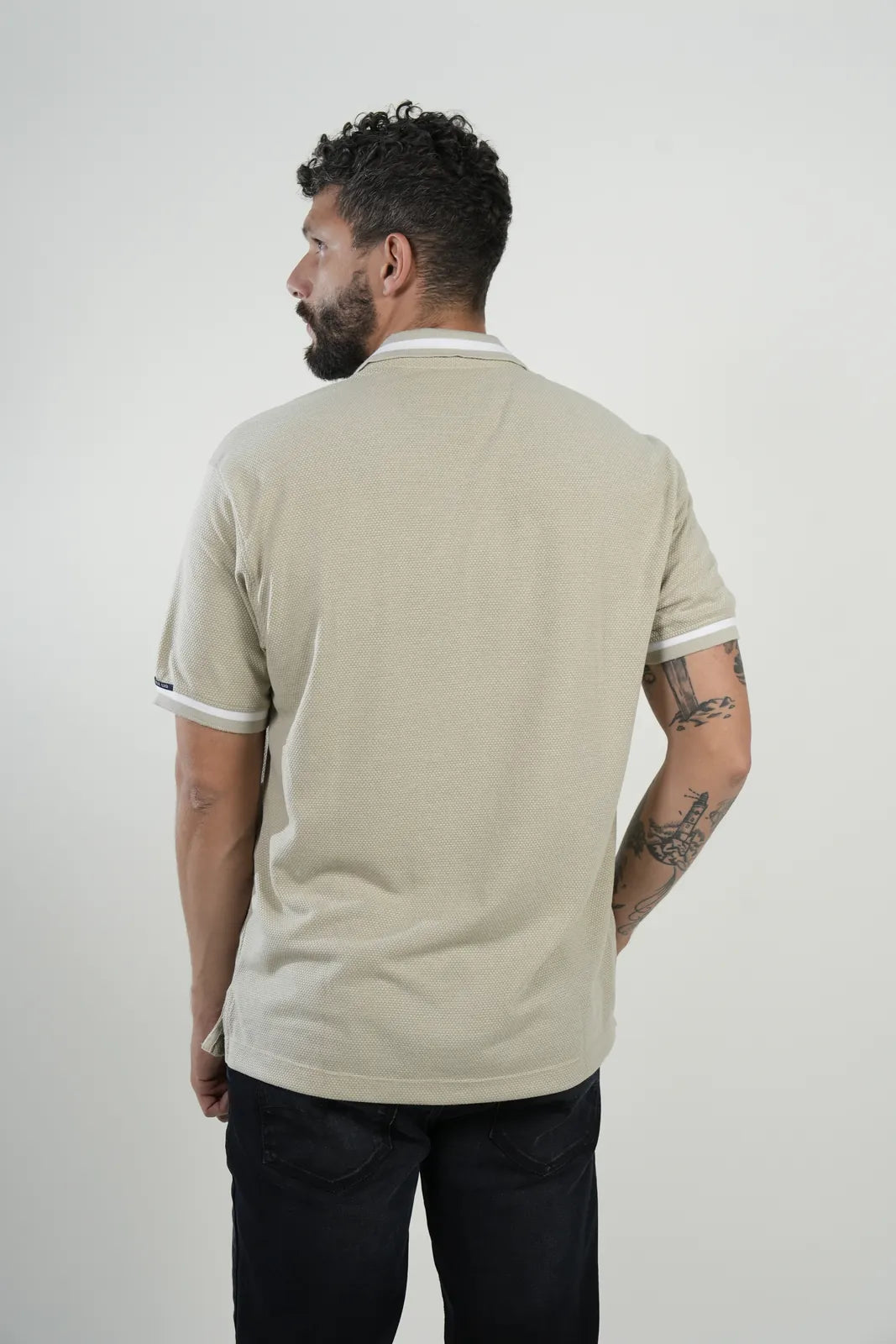 Polo Beige Textured Classic