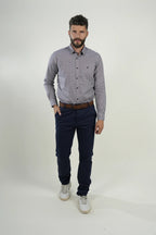 Camisa Burgundy Microcheck
