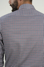Camisa Burgundy Microcheck