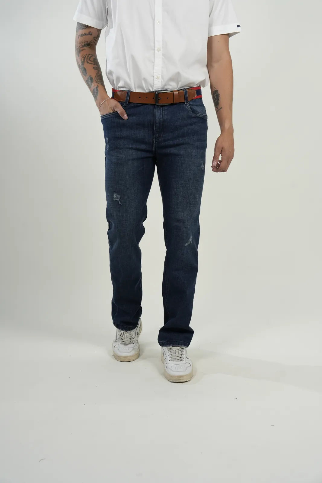 Jean Dark Blue Distressed