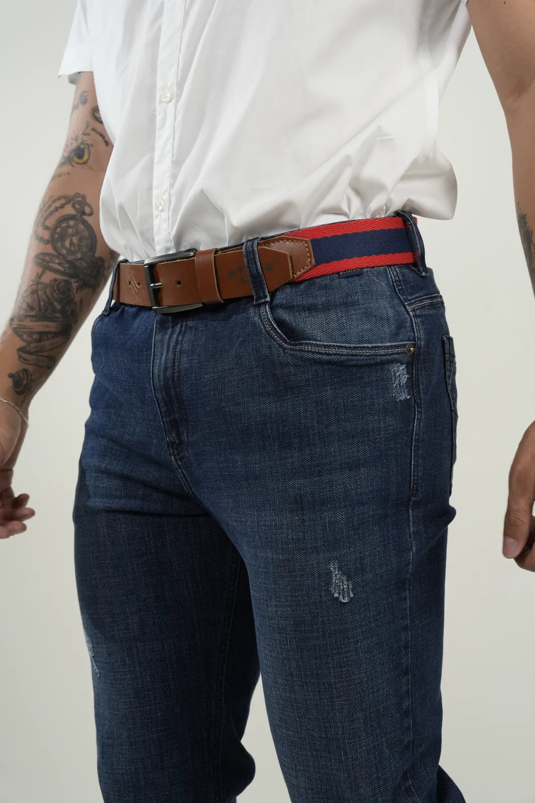 Jean Dark Blue Distressed