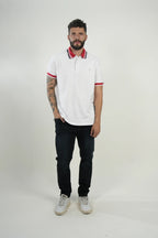 Polo White Red Trim