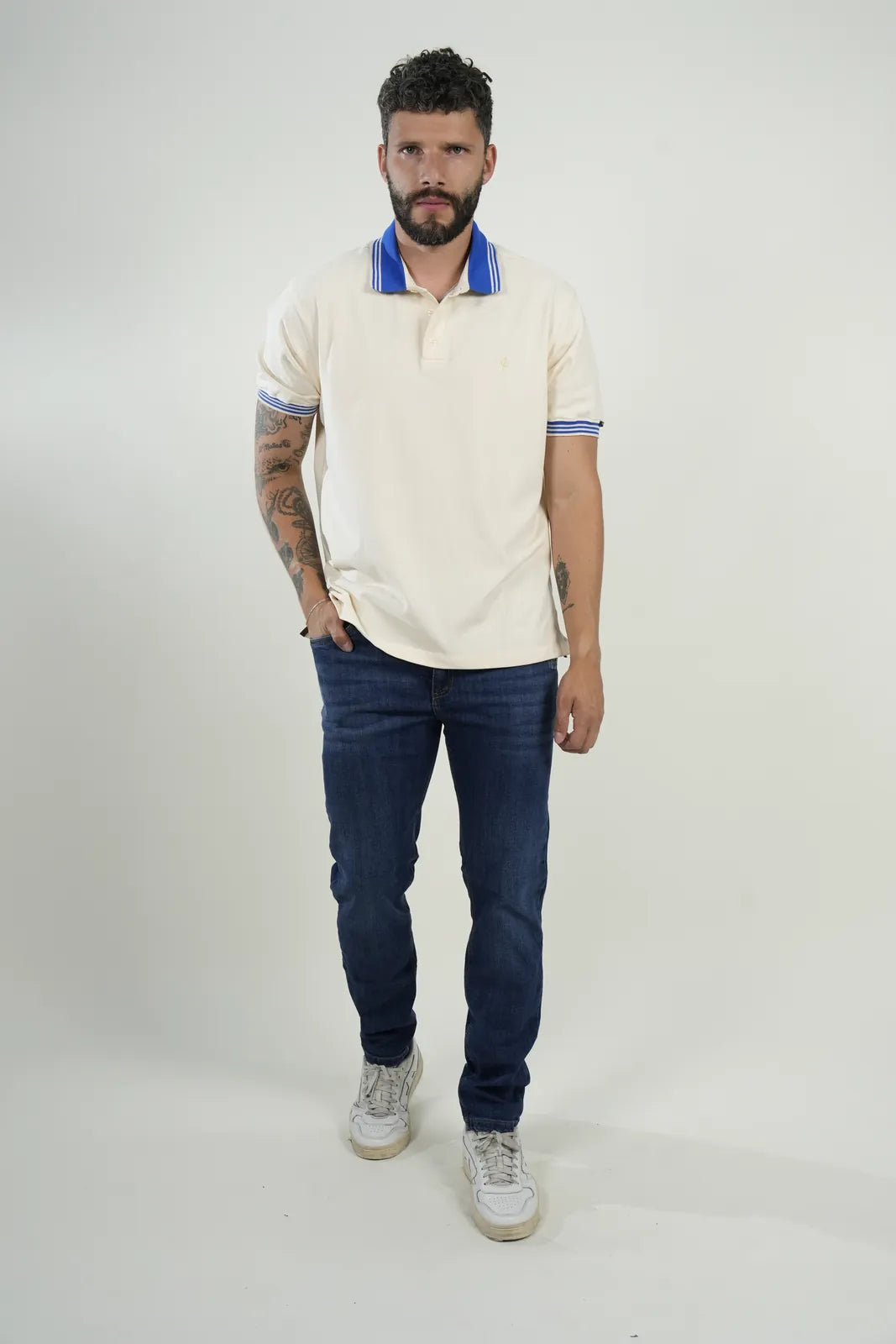 Polo Cream Royal Trim