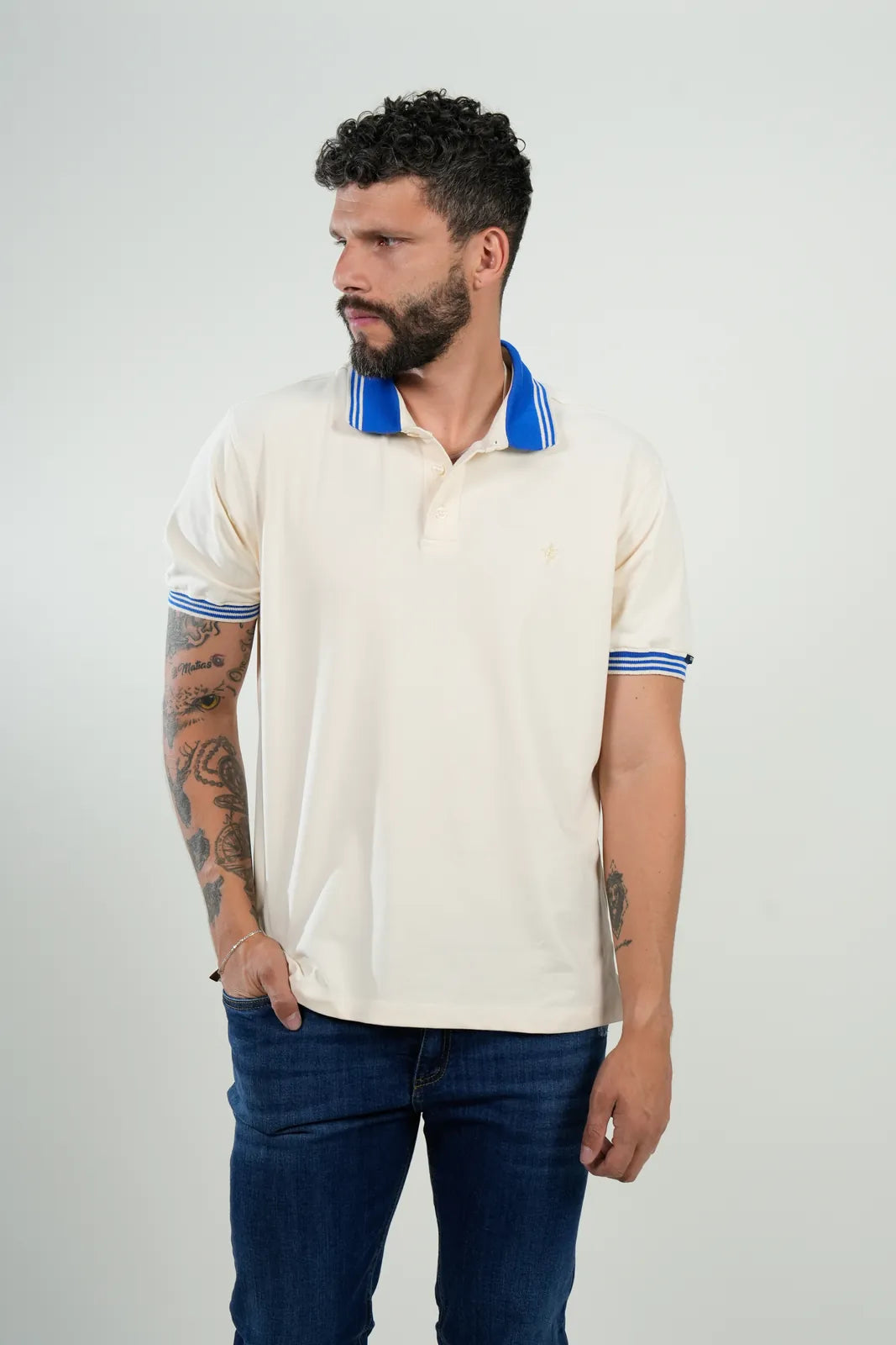 Polo Cream Royal Trim