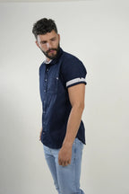 Camisa Navy Check Trim