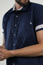 Camisa Navy Check Trim