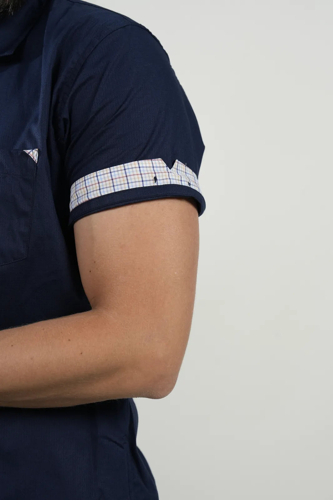 Camisa Navy Check Trim
