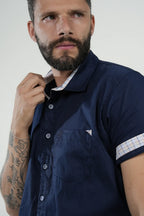 Camisa Navy Check Trim