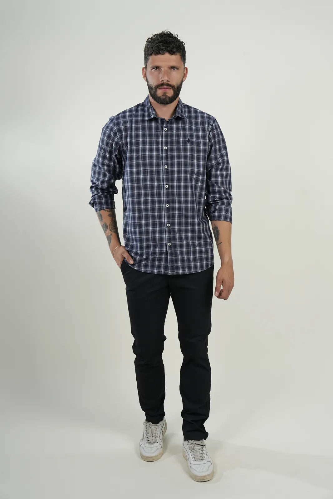 Camisa Navy Check Classic