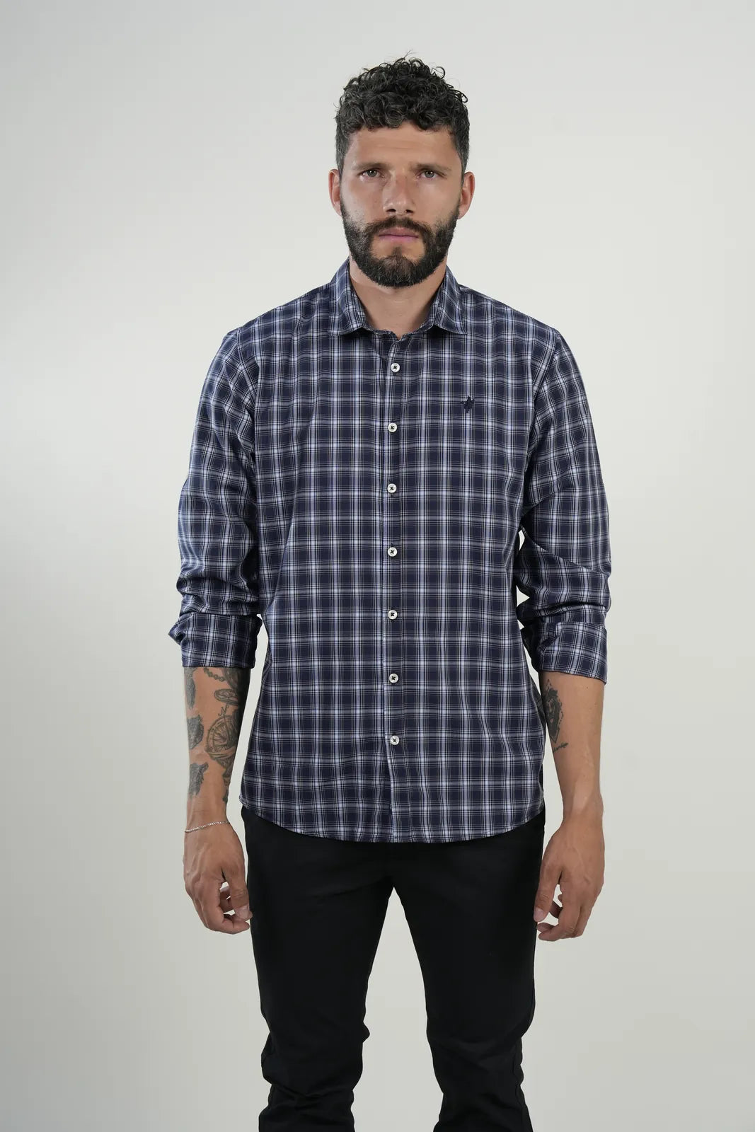Camisa Navy Check Classic