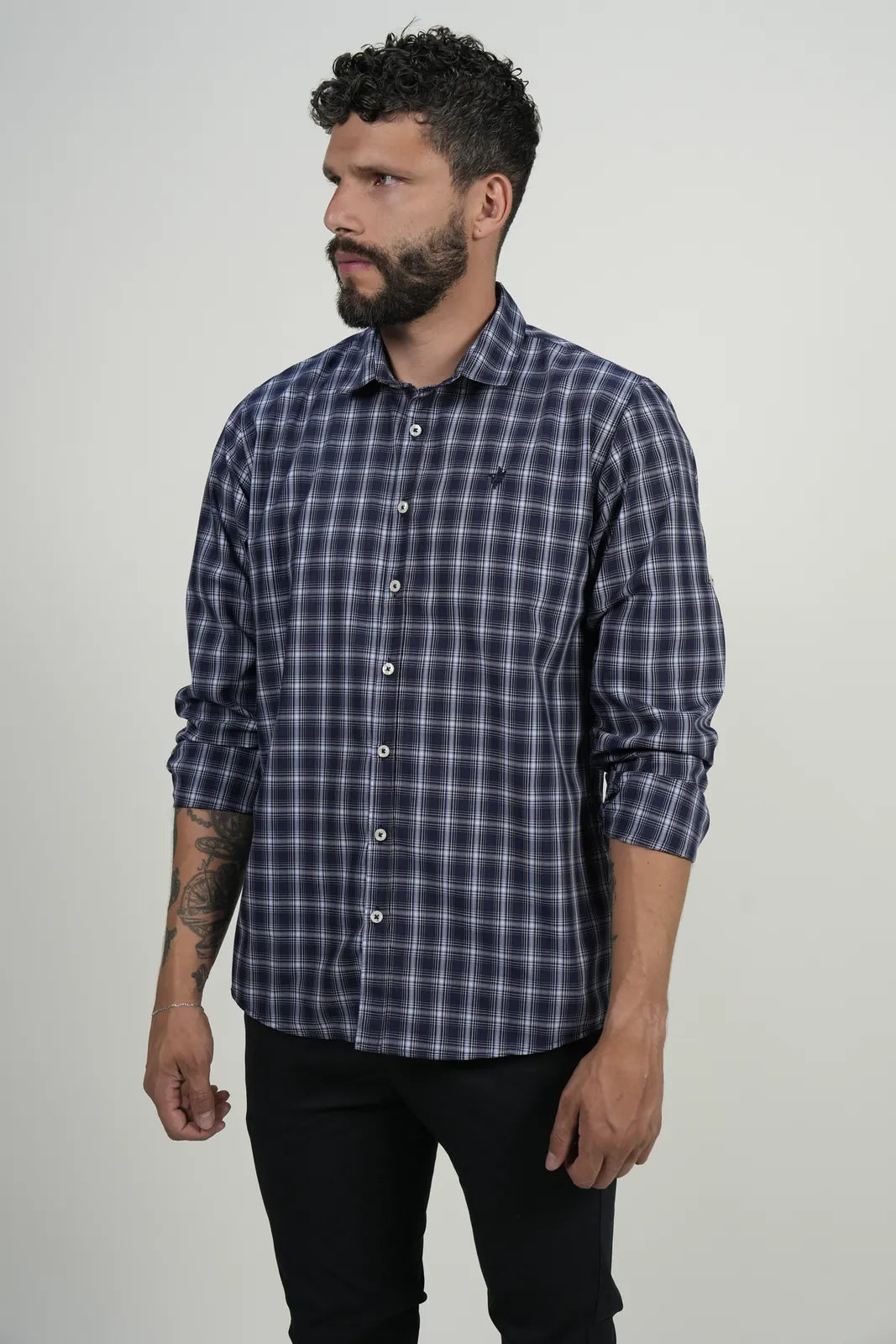 Camisa Navy Check Classic