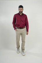 Camisa Burgundy Satin