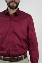 Camisa Burgundy Satin