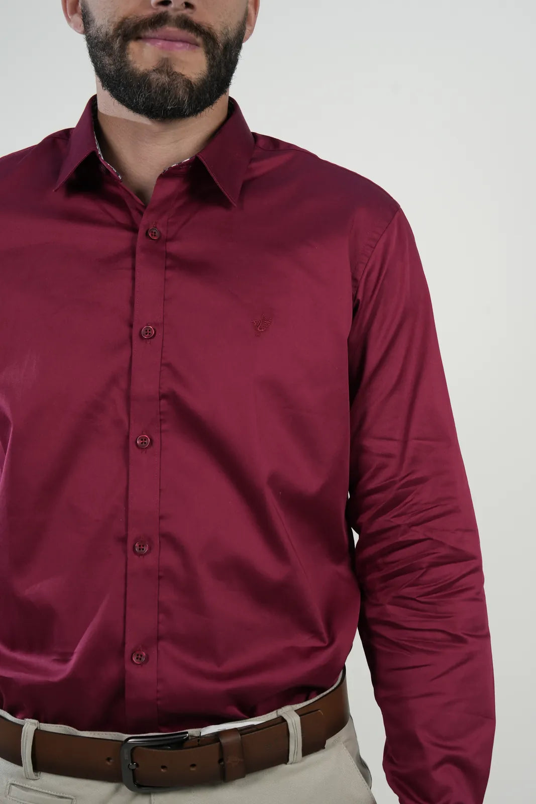 Camisa Burgundy Satin