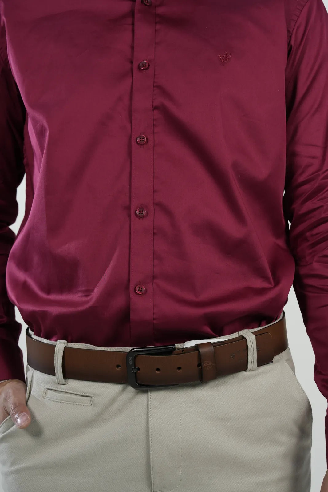 Camisa Burgundy Satin