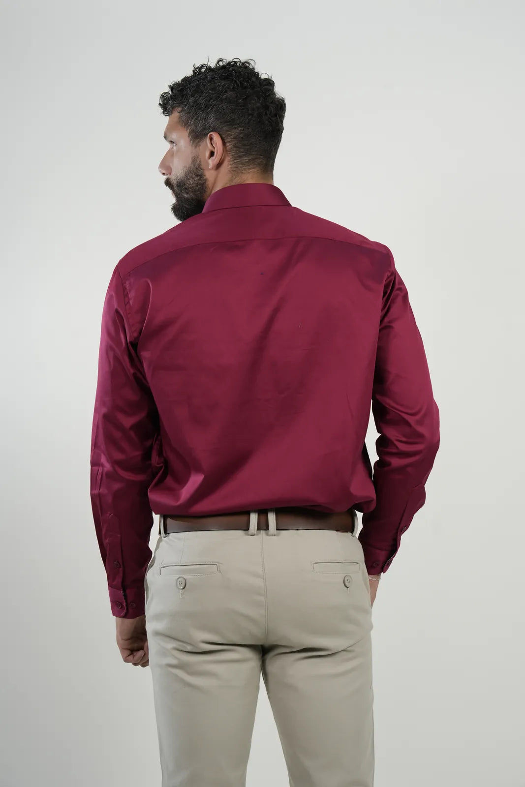 Camisa Burgundy Satin