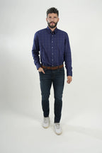 Camisa Navy Windowpane