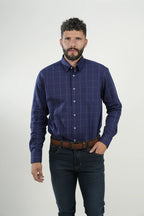 Camisa Navy Windowpane