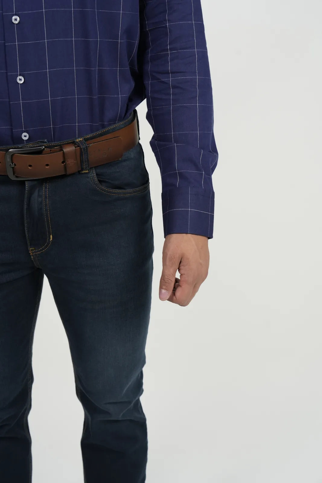 Camisa Navy Windowpane