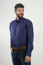 Camisa Navy Windowpane